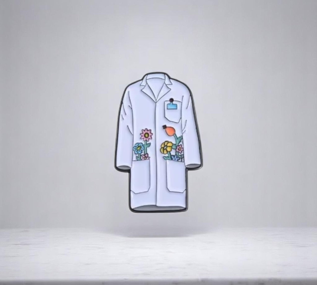 Flowery Lab Coat