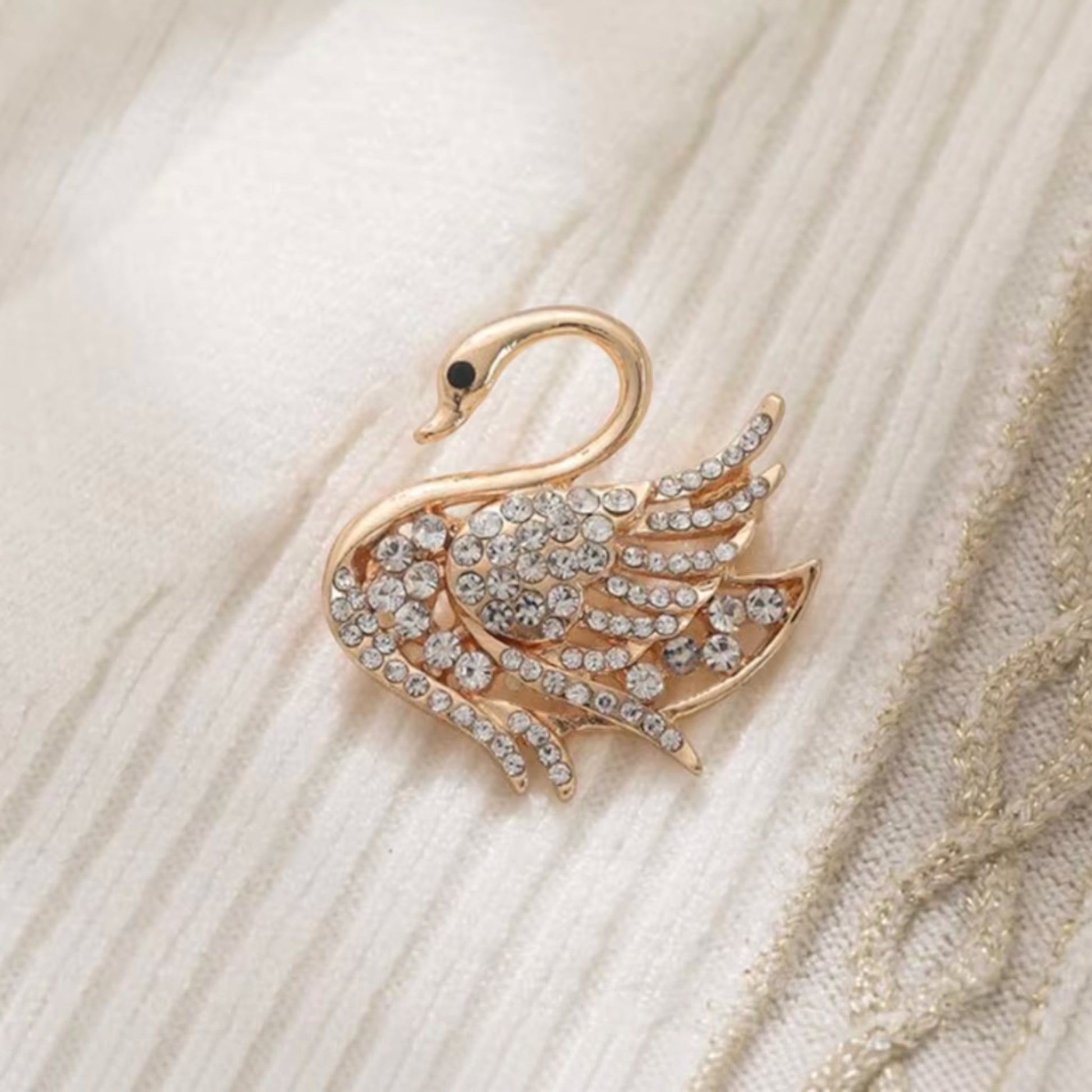 Rose Gold Swan