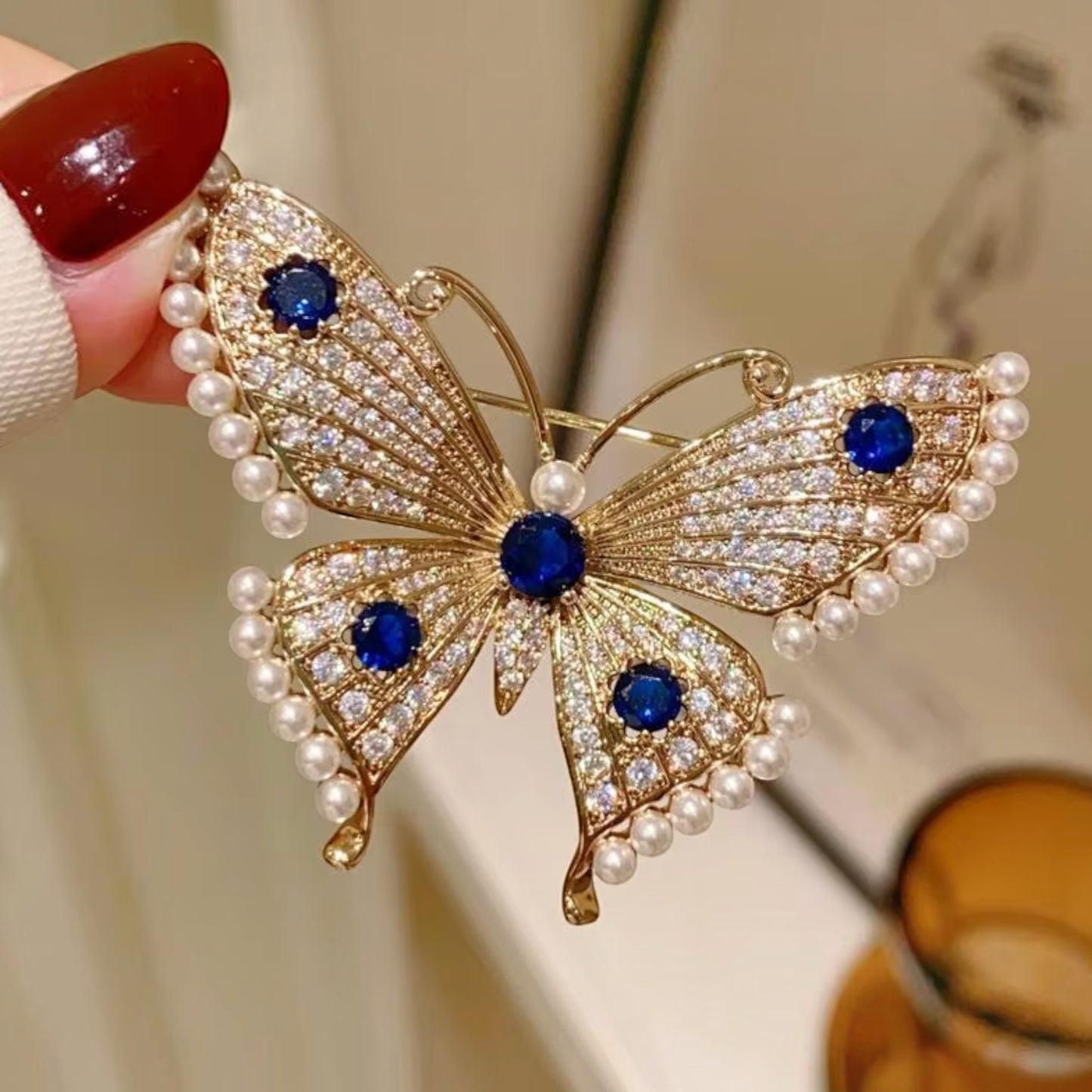 Sapphire Pearl Butterfly