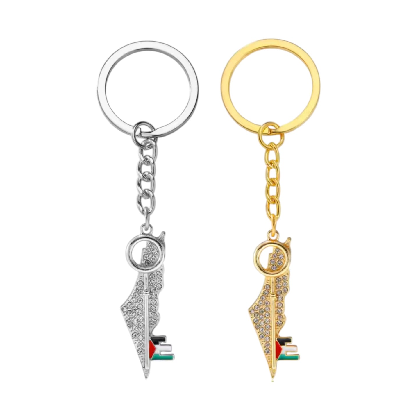 Crystal Palestine Keychain